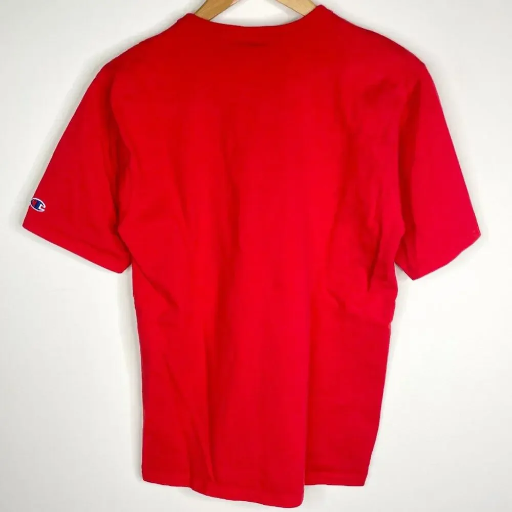 Vintage Champion Red & Black Spell Out T-Shirt - Picture 5 of 9